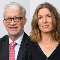Porträttcollage Mats Ericson och Karin Åmossa