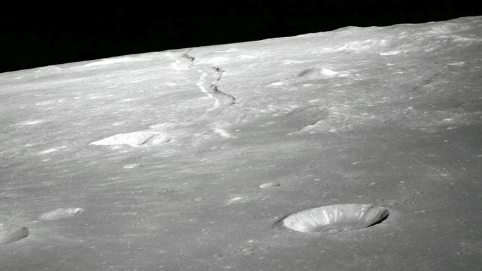 Närbild på månens yta